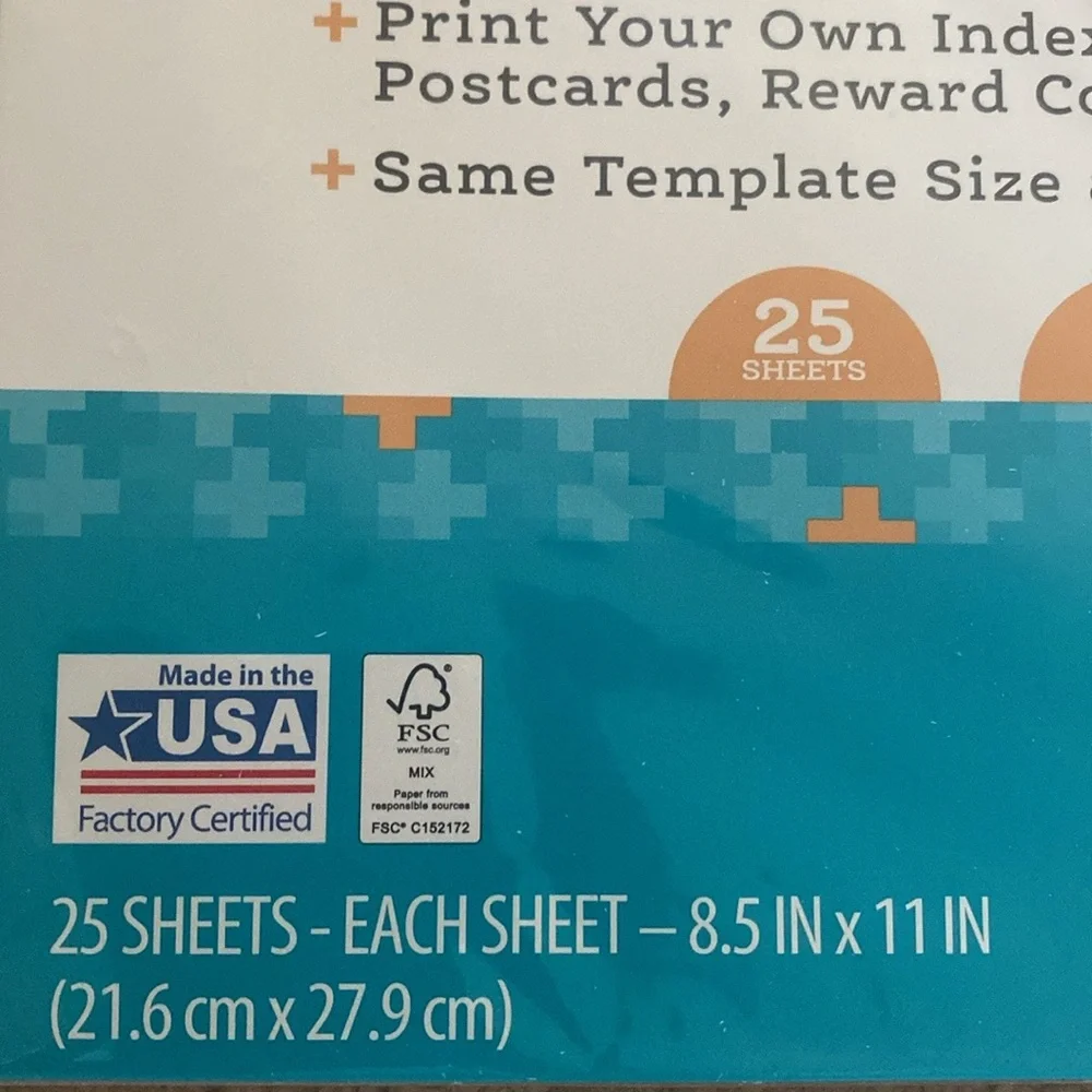 Card stock DIY Index Cards